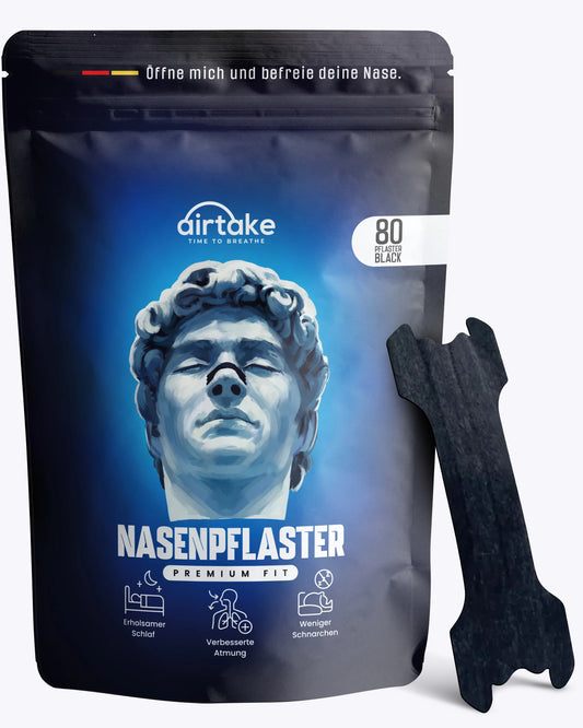 80er Nasenpflaster Premium - Schwarz - Vorteilspackung