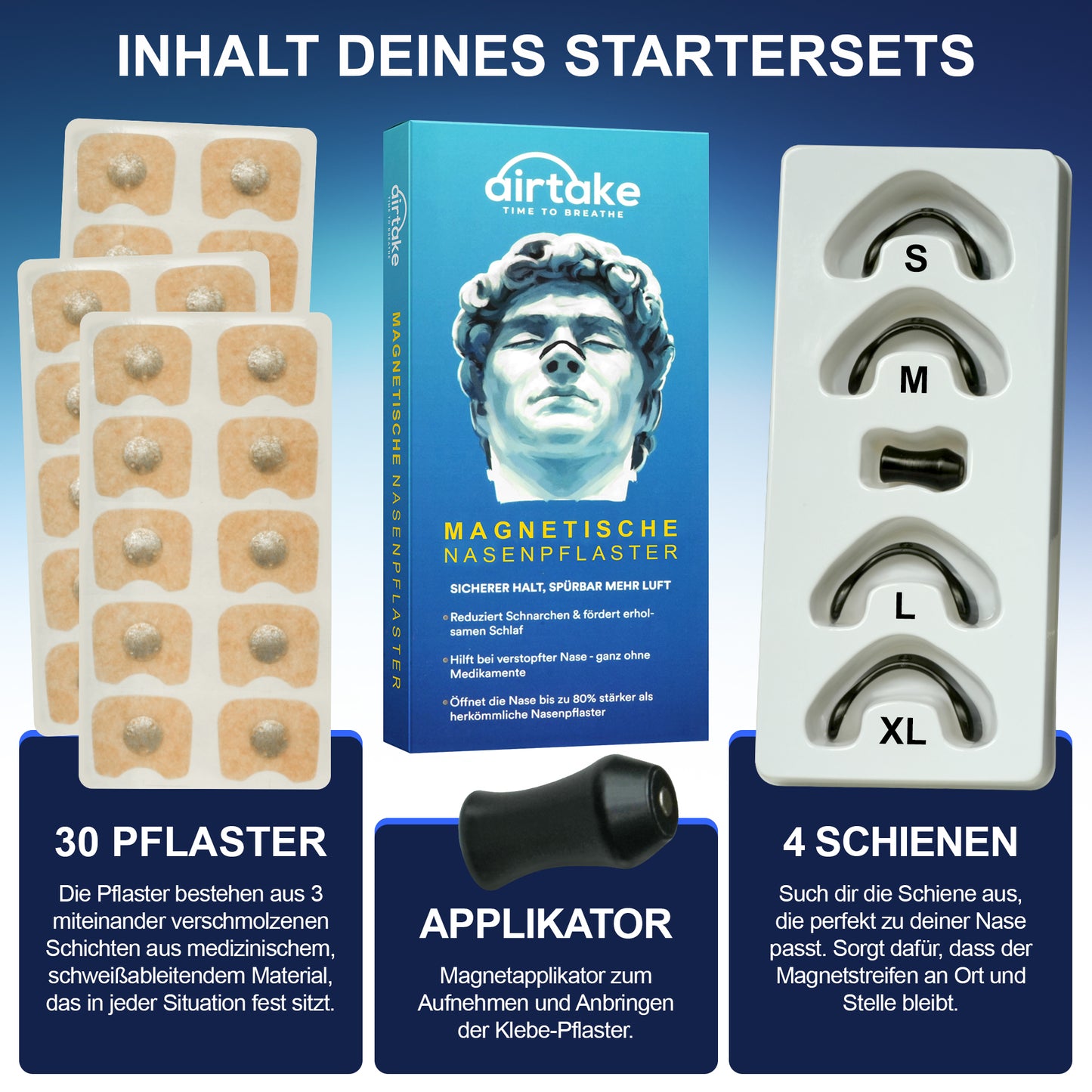 Magnetisches Nasenpflaster - Starter Kit inkl. 15 Tage Vorrat