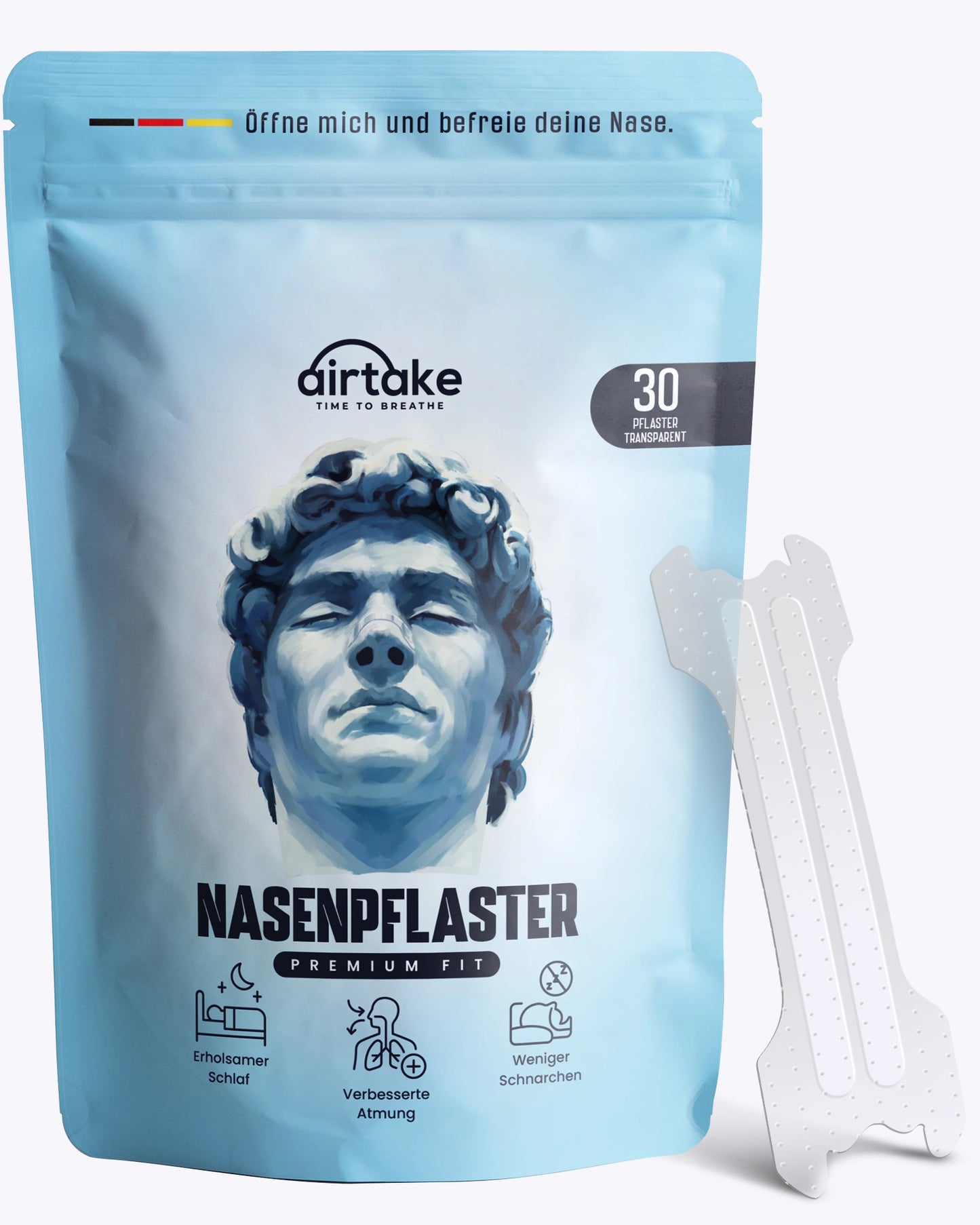 30er Nasenpflaster Premium - Transparent - Monatspackung