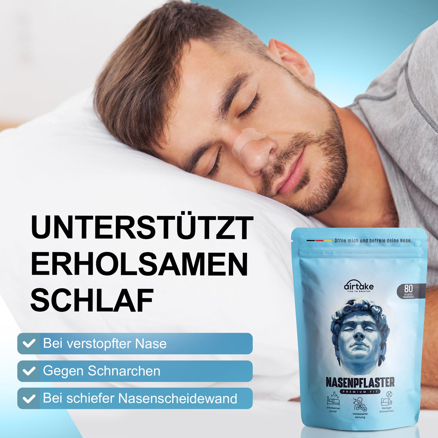 80er Nasenpflaster Premium - Transparent - Vorteilspackung